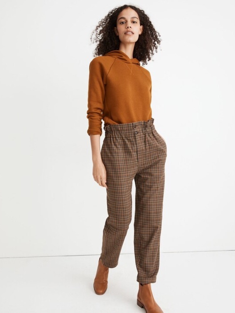 Madewell size 4 plaid high waist trousers